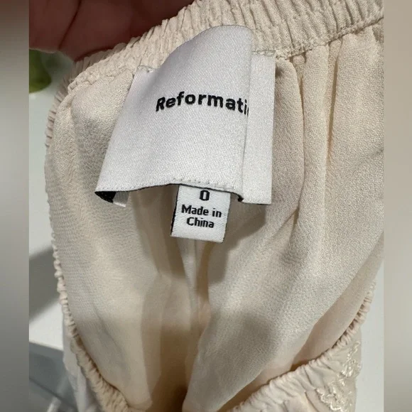 Reformation Maevie Lace Inset Tiered Skirt - Picture 4 of 4